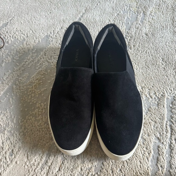 Vince Warren Slip On Platform black Suede Sneakers 7 - Picture 4 of 11